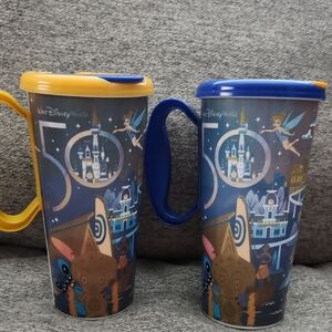 Walt Disney World Tumbler Pair - Blue & Yellow Lids